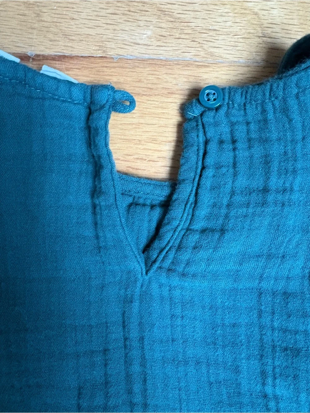 Gap Girls' Teal Smocked Waist Dress Size x-small
